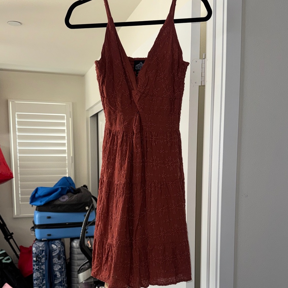 A Line small NWOT cotton Rust Dress